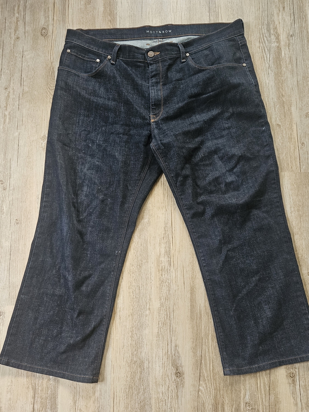Mott & Bow Men's Dark Blue Straight Leg 5 Pocket Demin Jeans 40x32 Causal